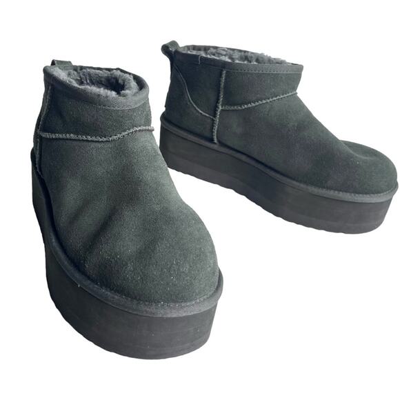 Ugg mini platform boots 11 forest night shade like new - Picture 7 of 8